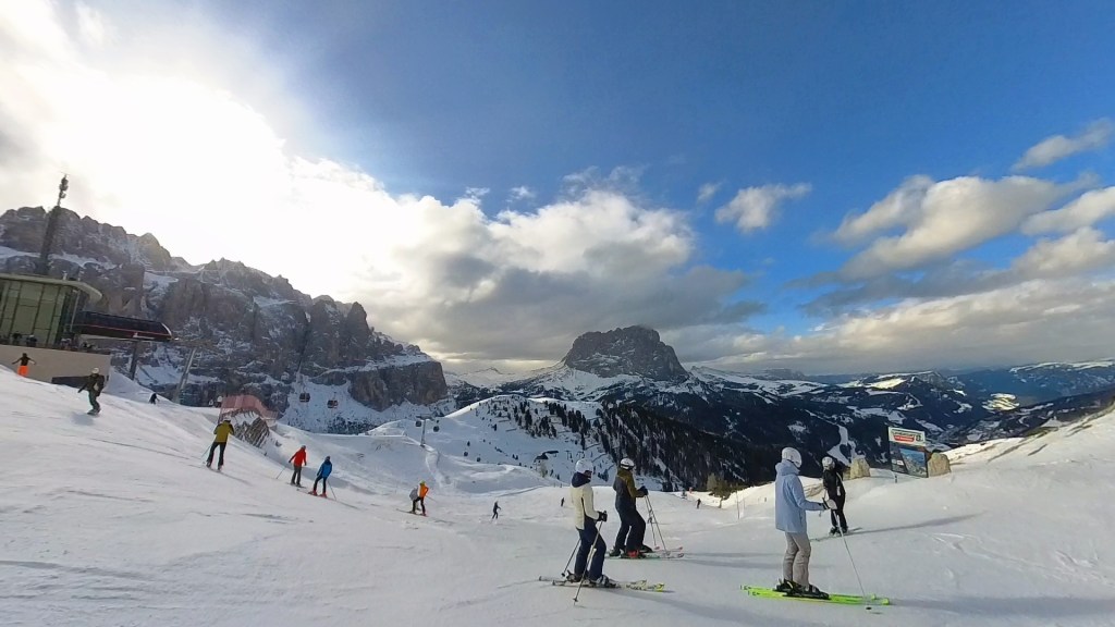 A view of Passo Gardena, in the Dolomites.